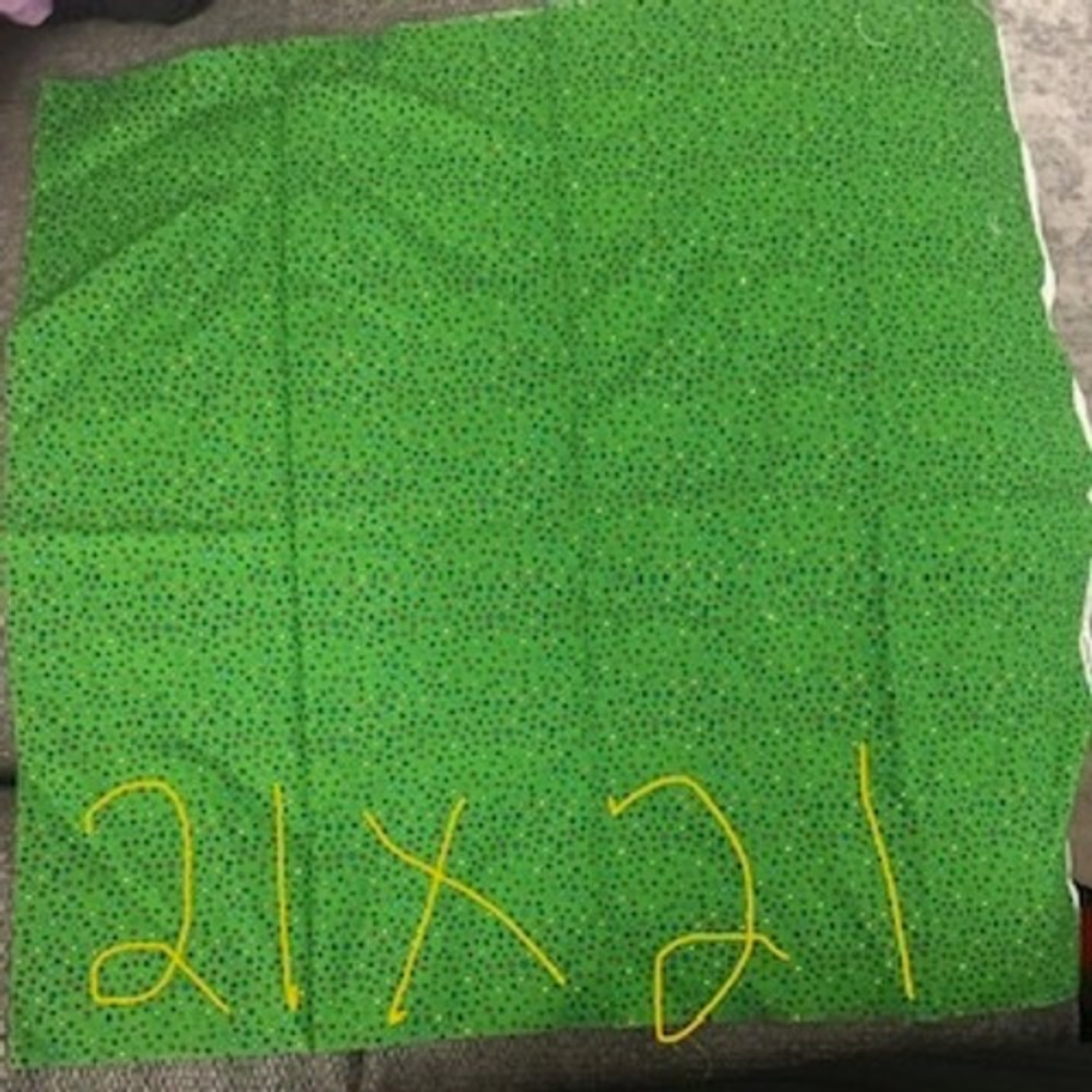 Green Confetti Micro Dot Cotton Fabric Square 21x21 Quilting Sewing Crafting